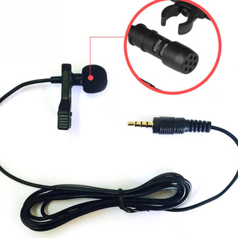 VOXLINK 3.5 mm Microphone Clip Tie Collar for Mobile Phone Speaking in Lecture 1.5m/3m Bracket Clip Vocal Audio Lapel Microphone - Mammalook