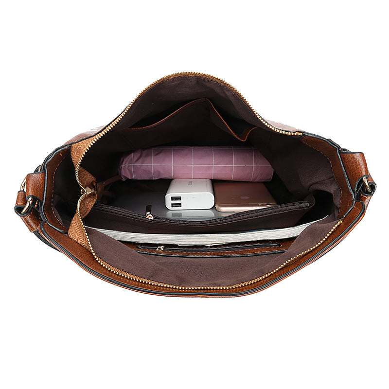 Hobos Zipper Bucket Bag – Adjustable Shoulder Strap, Large Capacity, Stylish Handbag