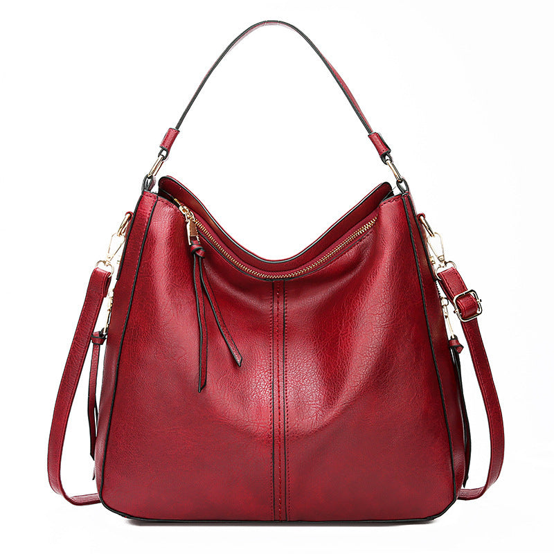 Hobos Zipper Bucket Bag – Adjustable Shoulder Strap, Large Capacity, Stylish Handbag