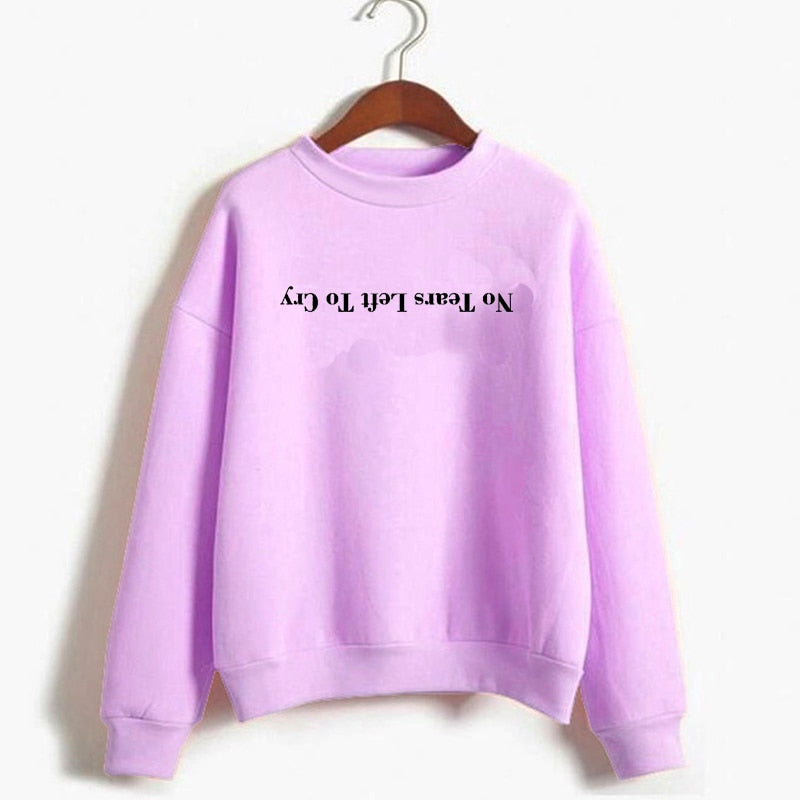 Ariana Grande "No Tears Left to Cry" Hoodie – Women's Harajuku Print Pullover - Mammalook