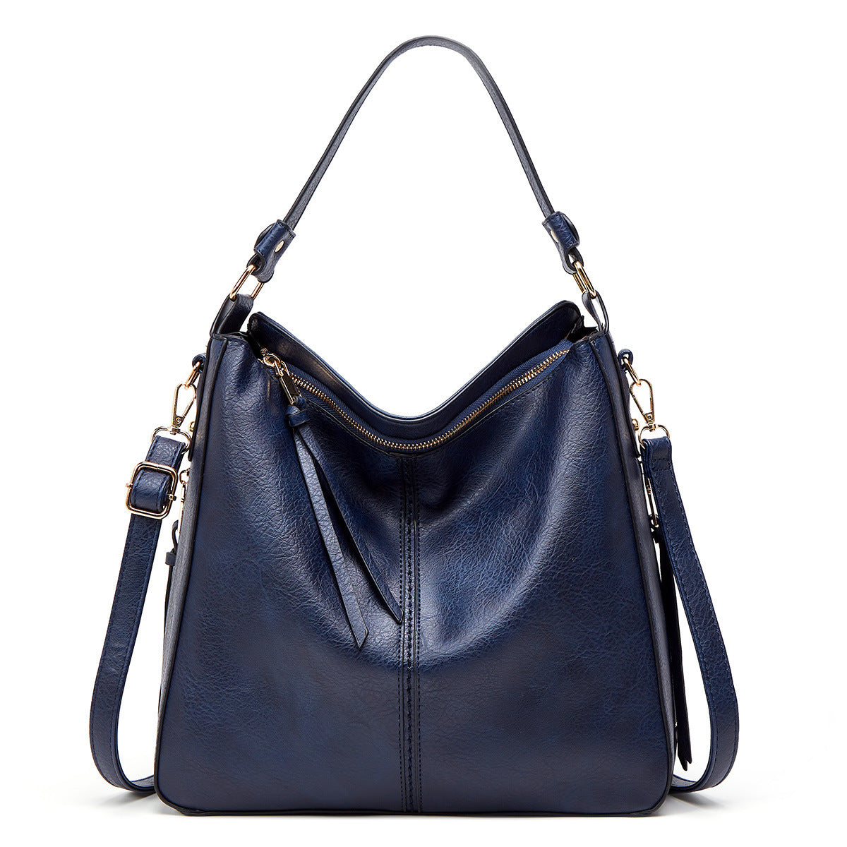 Hobos Zipper Bucket Bag – Adjustable Shoulder Strap, Large Capacity, Stylish Handbag
