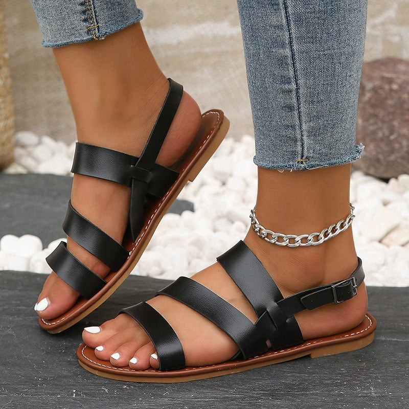 Summer New Fashion Casual European and American Beach Roman Women's Sandals - Mammalook