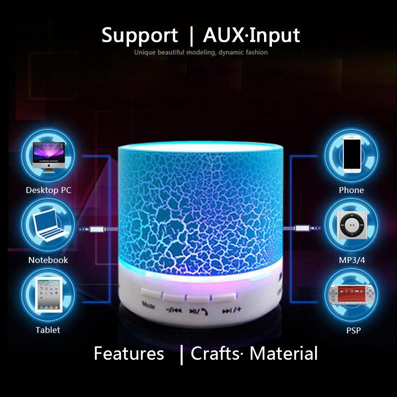 A9 LED Bluetooth Speaker Mini Speakers Hands Free Portable Wireless Speaker With TF Card Mic USB Audio Music Player - Mammalook