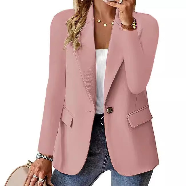 Casual Blazer Long-sleeved Solid Color
