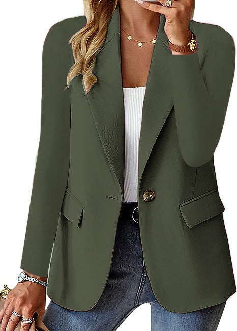 Casual Blazer Long-sleeved Solid Color