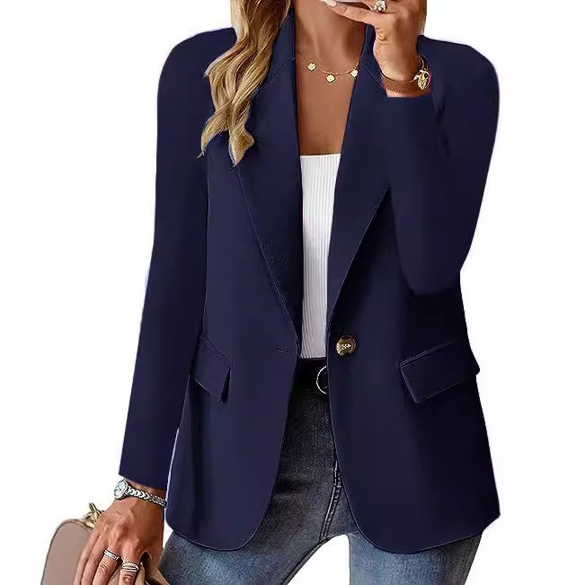 Casual Blazer Long-sleeved Solid Color