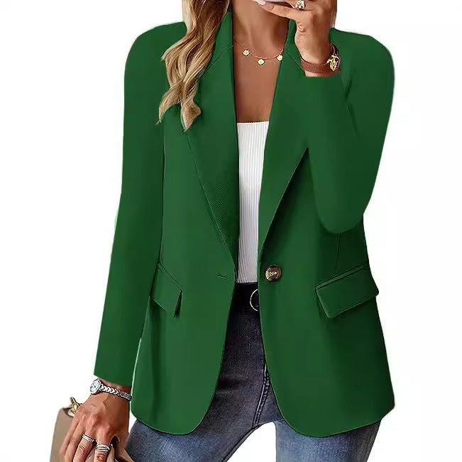 Casual Blazer Long-sleeved Solid Color