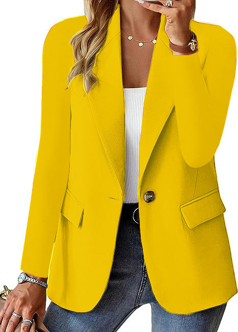 Casual Blazer Long-sleeved Solid Color
