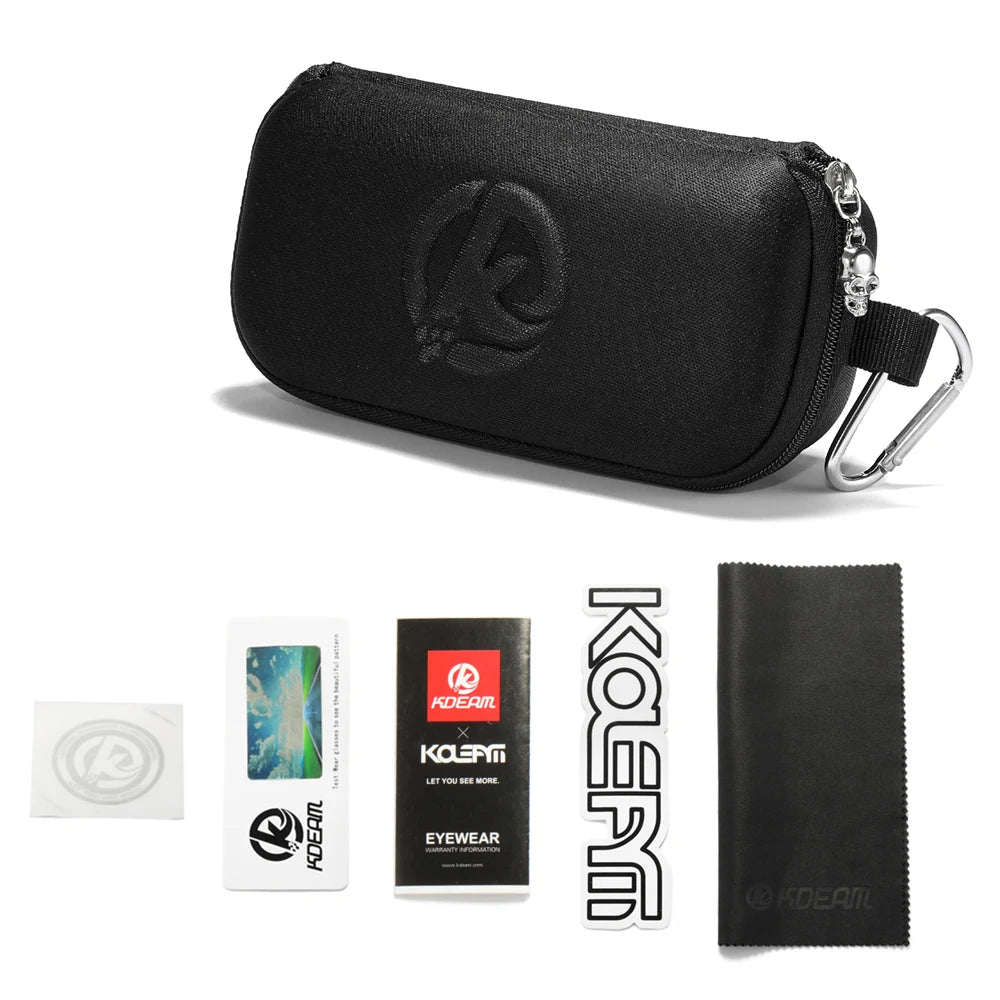 KDEAM Men's Fishing Sunglasses All Black Shades With Carrying Zipper Case 2024 New Arrivals - Mammalook