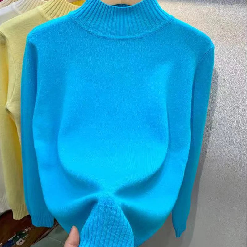 Turtleneck Solid Sweater - Long Sleeve