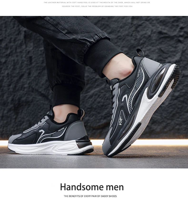 Men’s Platform Athletic Sneakers – Casual Street Style & Winter-Warm Sport Shoes