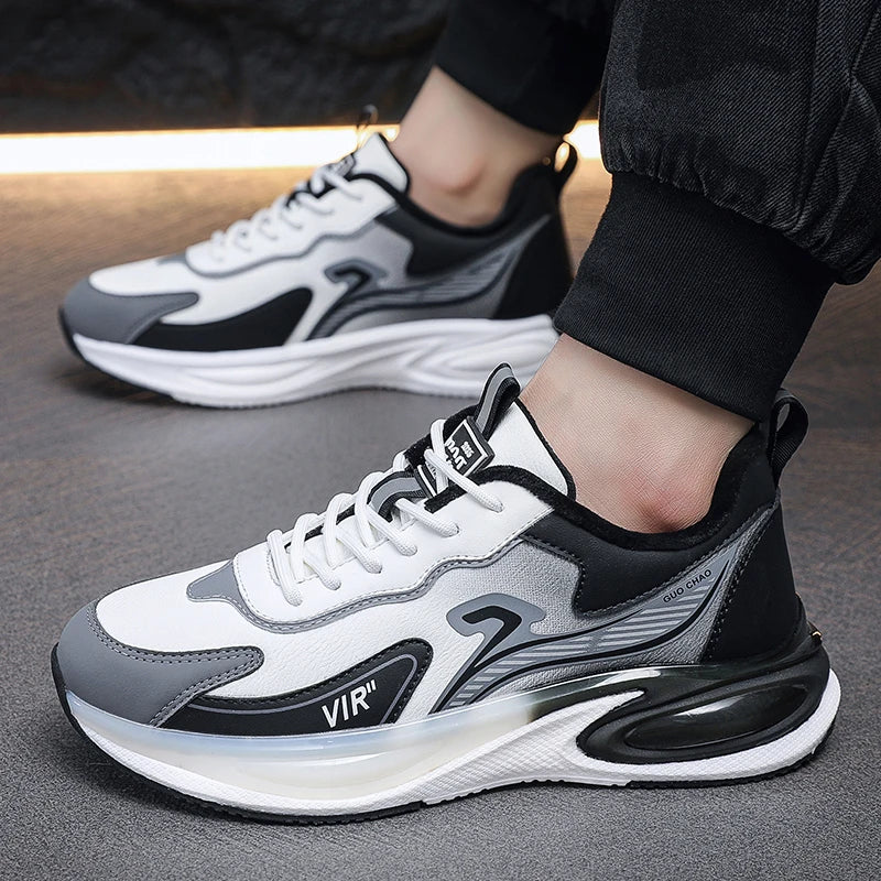 Men’s Platform Athletic Sneakers – Casual Street Style & Winter-Warm Sport Shoes