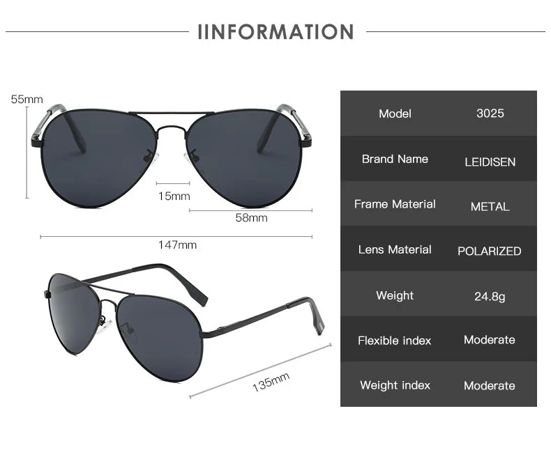 LIOUMO Polarized Aviation Sunglasses – Stylish & Anti-Glare Pilot Glasses for Men & Women