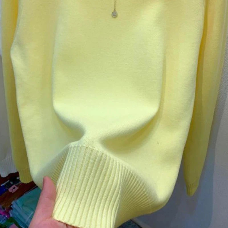 Turtleneck Solid Sweater - Long Sleeve