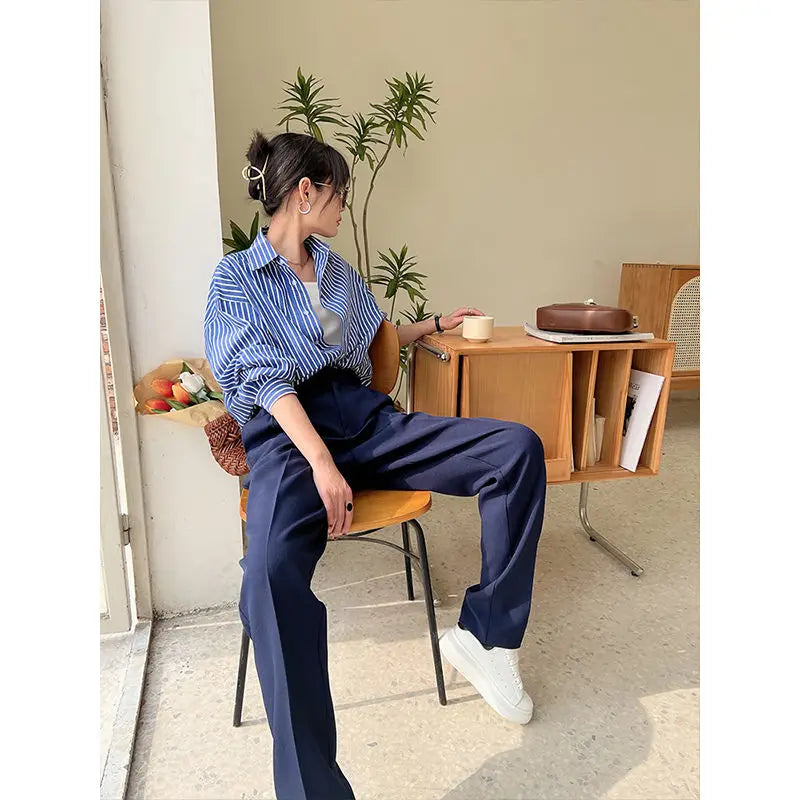 Striped Shirt - Chiffon Blouse for Women