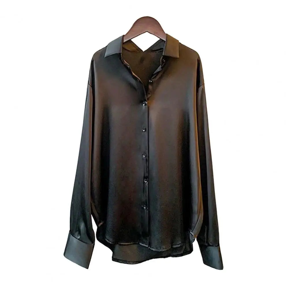 Long Sleeves Blouse - Turndown Collar