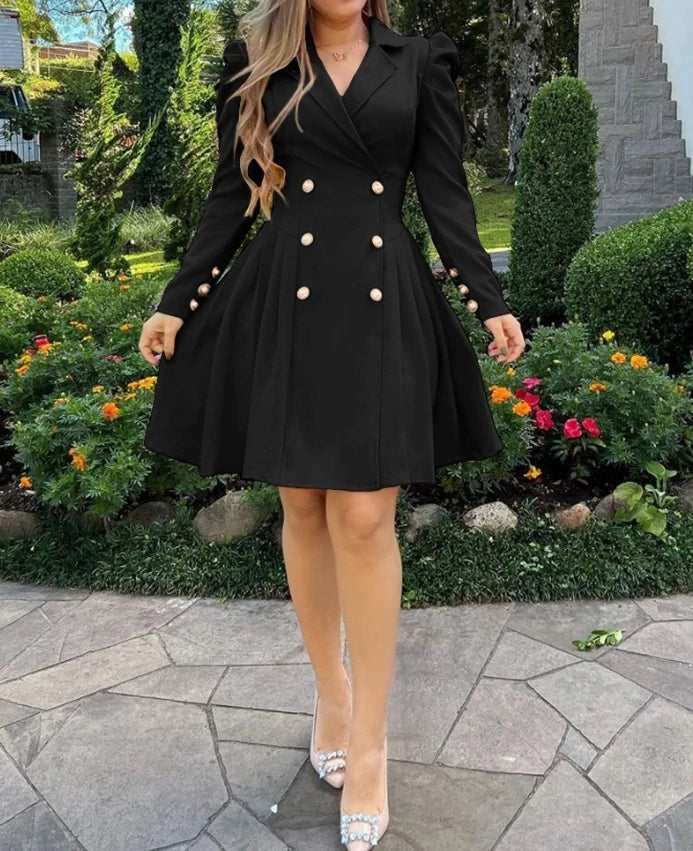 Double-Breasted Blazer Dress