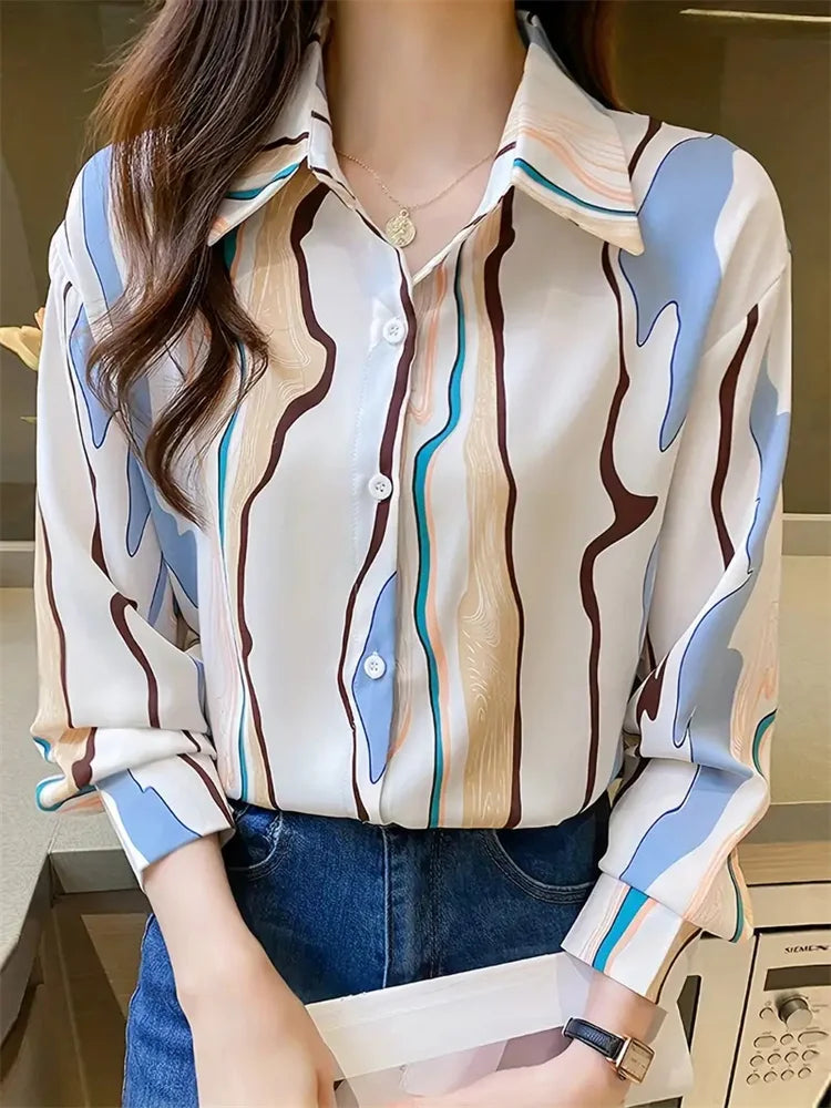 Striped Printed - Long sleeved Shirt
