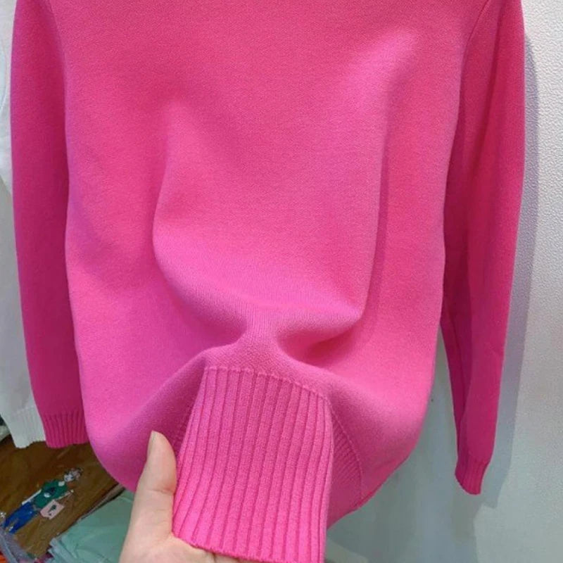 Turtleneck Solid Sweater - Long Sleeve
