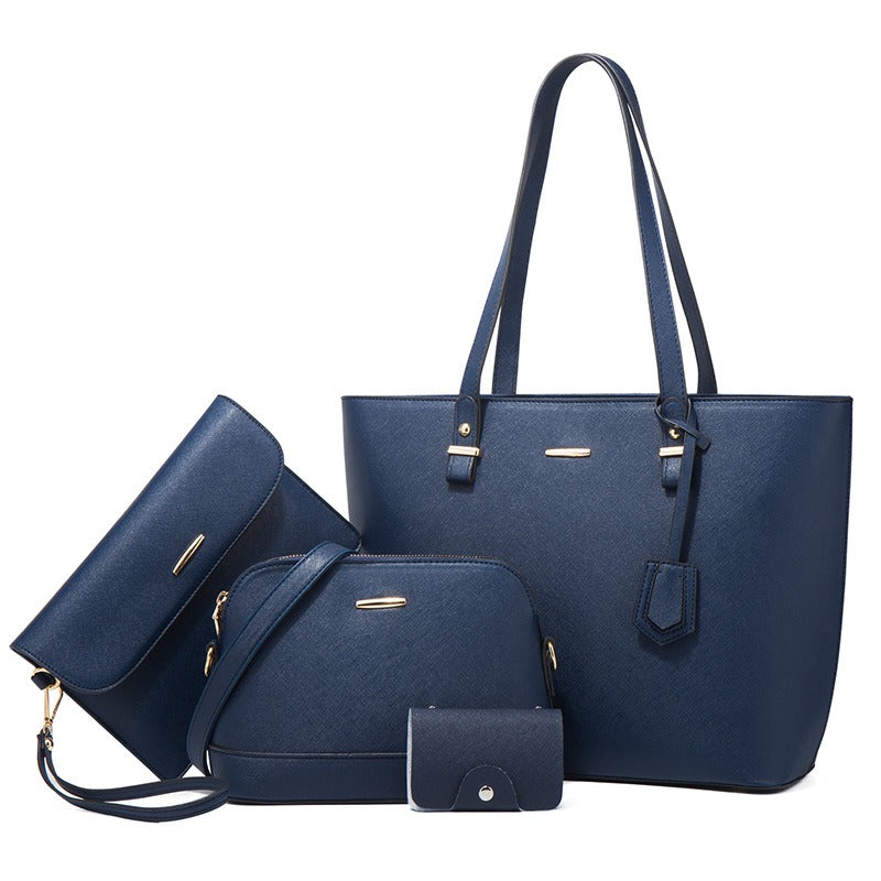 Trendy Women's Bag Retro Celebrity One Shoulder Handbag New High Capacity Fashion Cross Four Piece Set Mother Bag - Mammalook