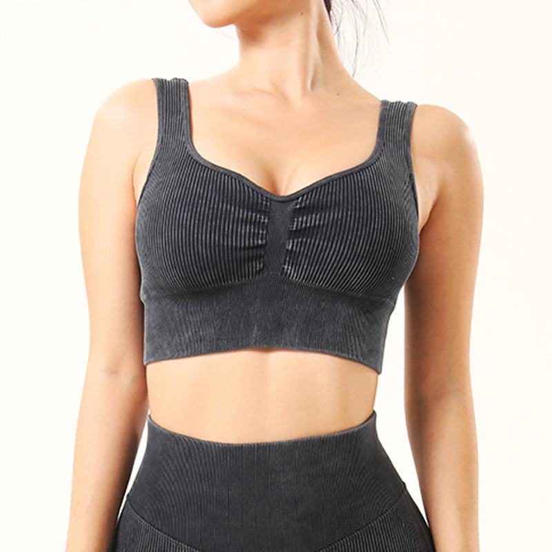 Frosted Yoga Suit Six Piece Back Strap Bra Sexy Long Sleeved Short Sleeved Hip Lifting Waist Closing Shorts Pants - Mammalook