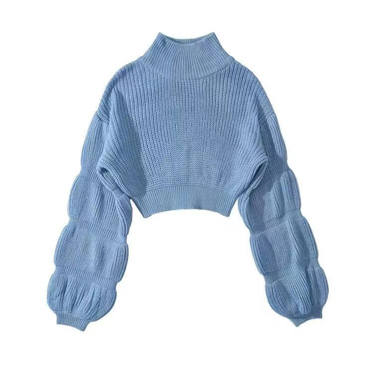 Slim Crop Top Female Elegant Short Pullover Sweaters - Mammalook