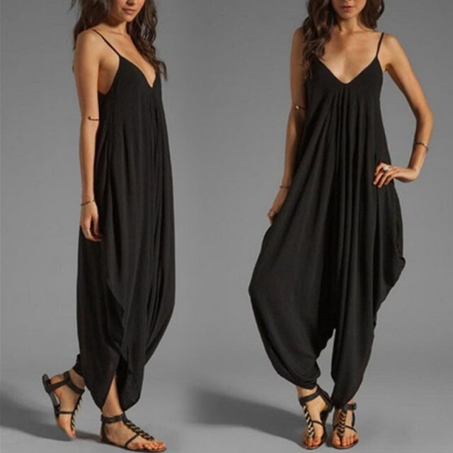 Women's Spaghetti Strap Harem Jumpsuit for Any Occasion - Mammalook