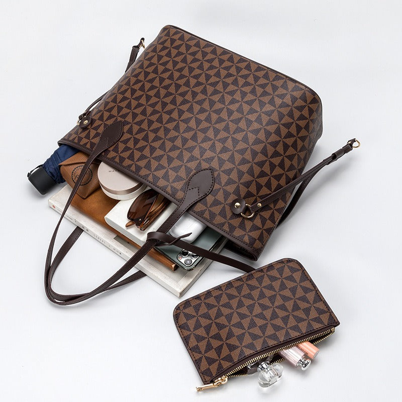 Tote Bag Windmill Pattern Handheld Shoulder Bag Large Capacity Two Piece Set Mother's Bag - Mammalook