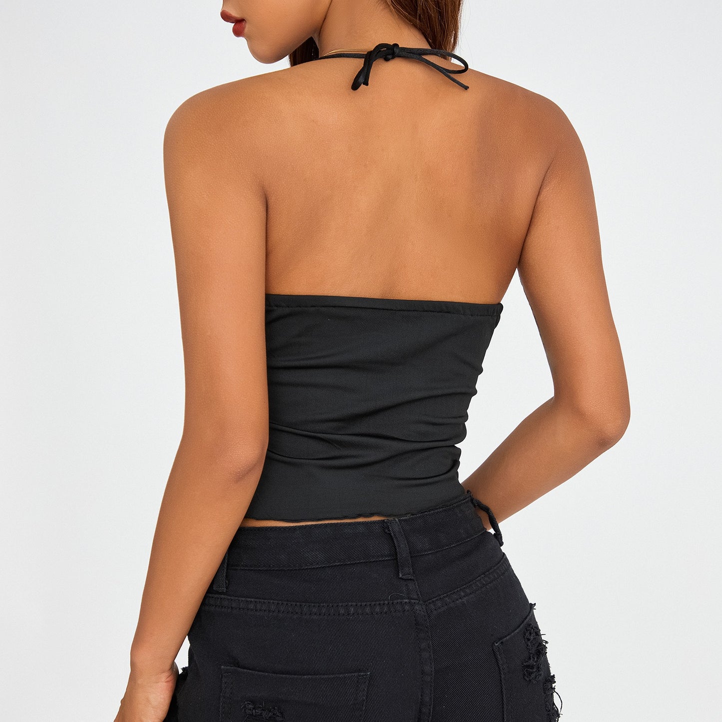 Summer new lace patchwork suspender top - Mammalook