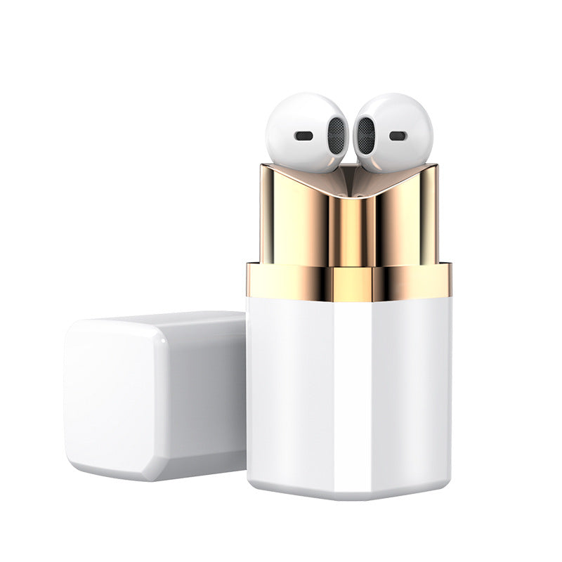 New Goddess Lipstick Headset TWS Wireless Bluetooth Headset Binaural Sports In-Ear Noise-Cancelling Macaron Headset - Mammalook