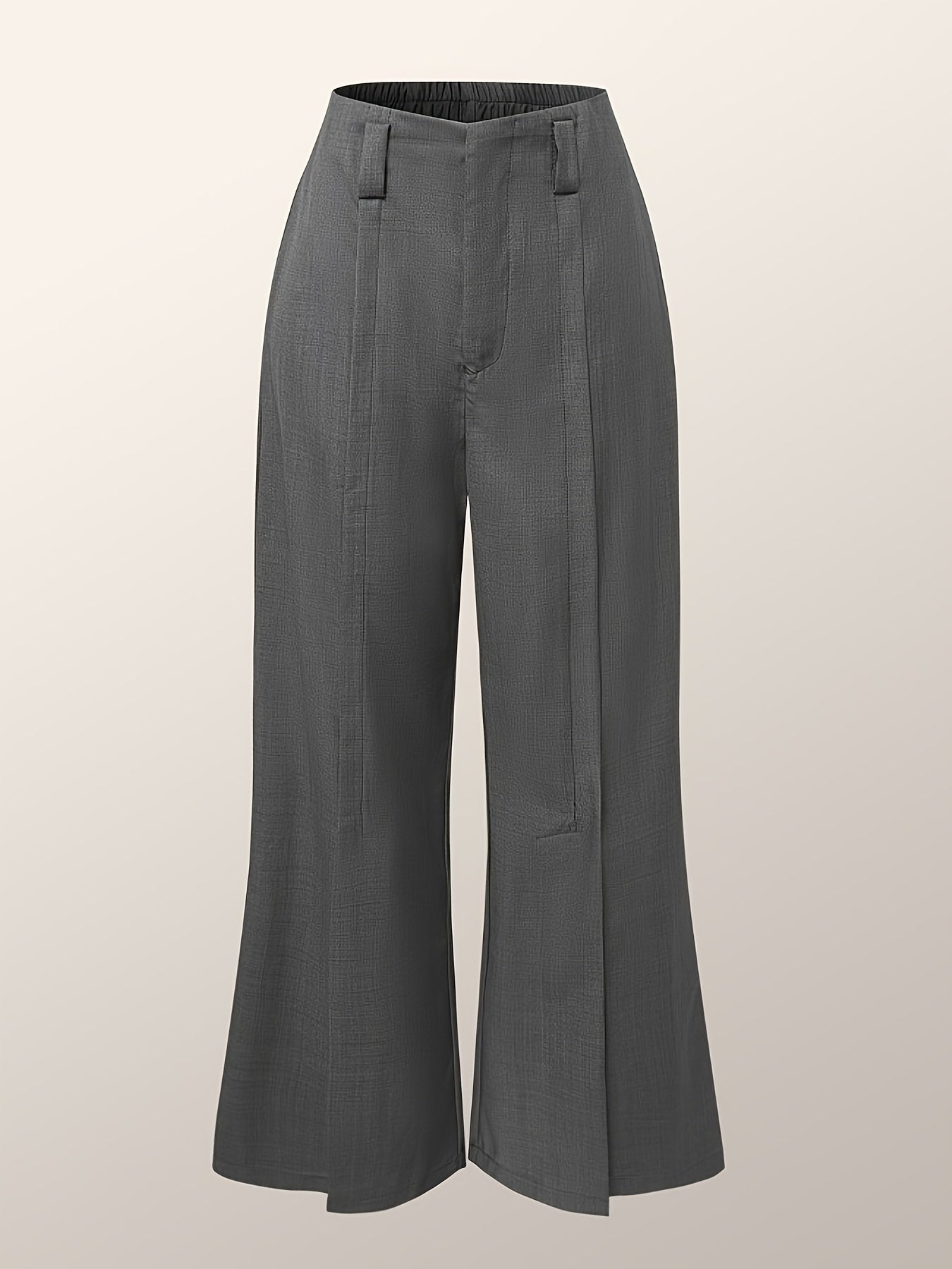 Chic Solid Color Wide Leg Pants - Trendy Casual Split Hem - Ultra-Comfortable Loose Fit for Spring & Summer - Fashionable Womens Suit Pants - Mammalook
