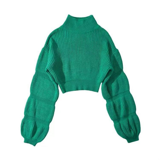 Slim Crop Top Female Elegant Short Pullover Sweaters - Mammalook
