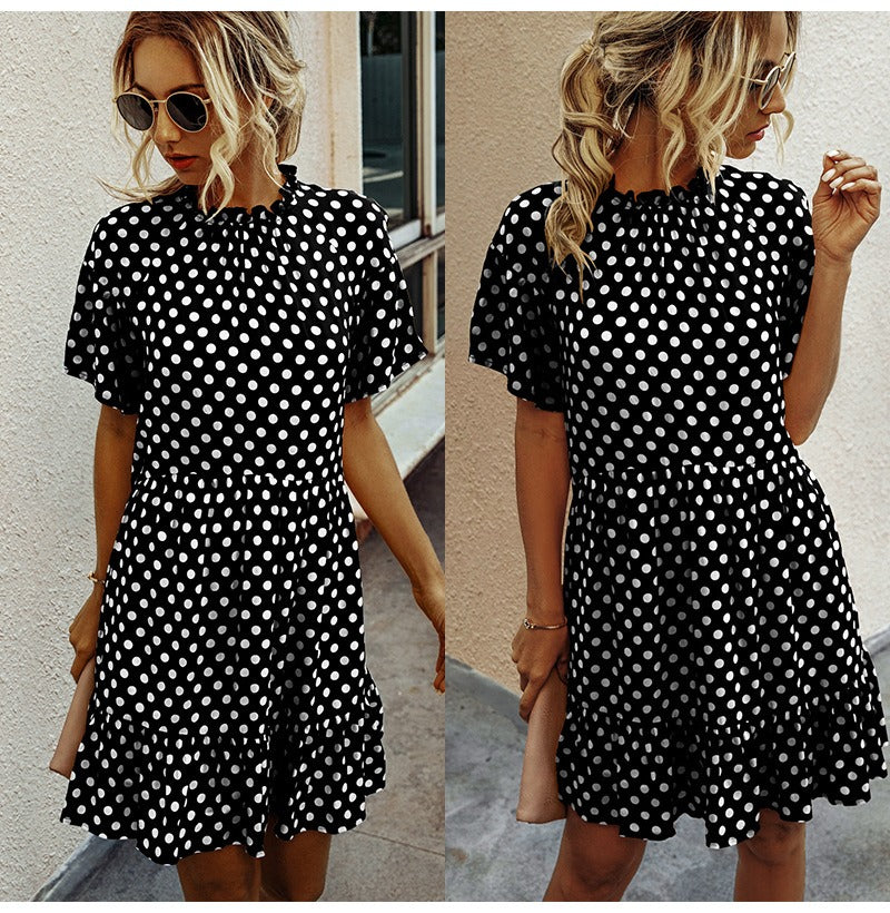 Dot Dress – Short Sleeve Elegant Casual Outfit