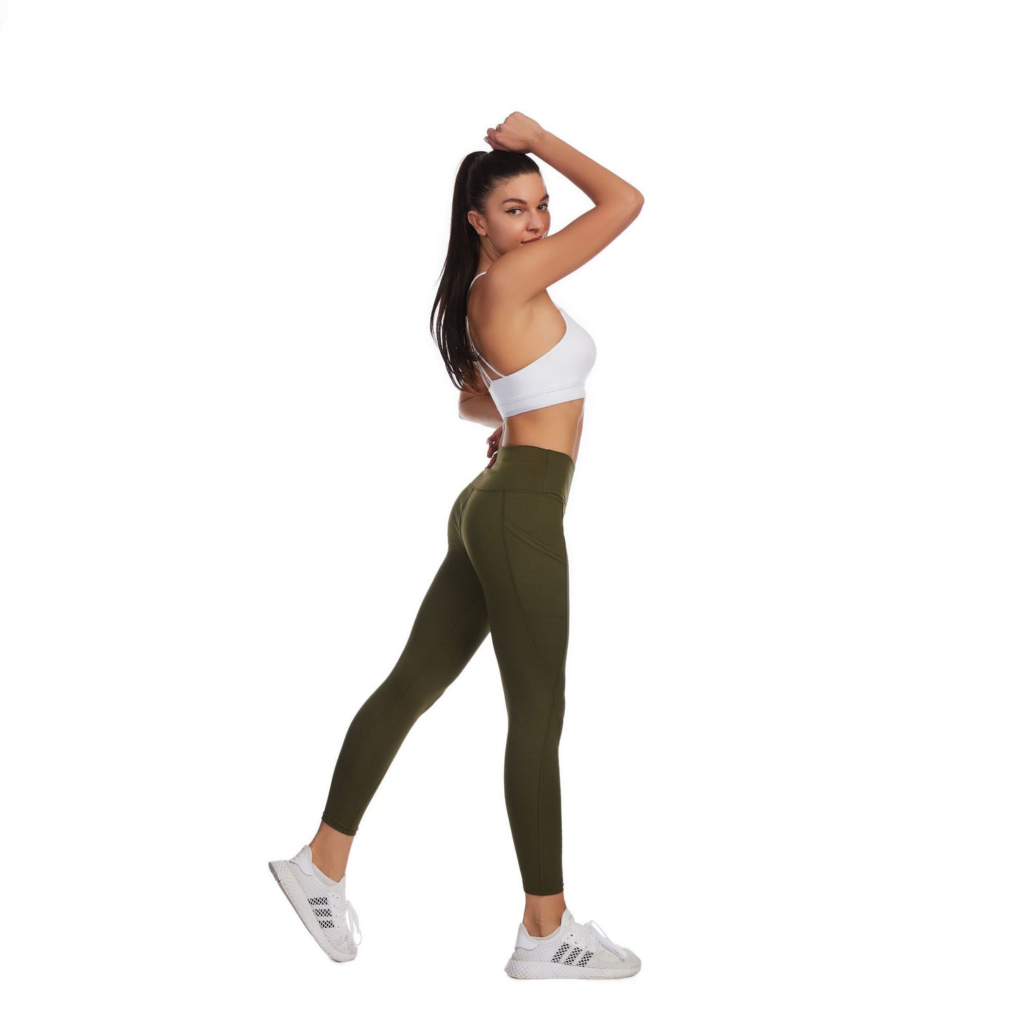European and American High Waisted, Hip Lifting, Slimming, Fitness, Side Pockets, Sports Bottoming, Yoga Pants For Women - Mammalook