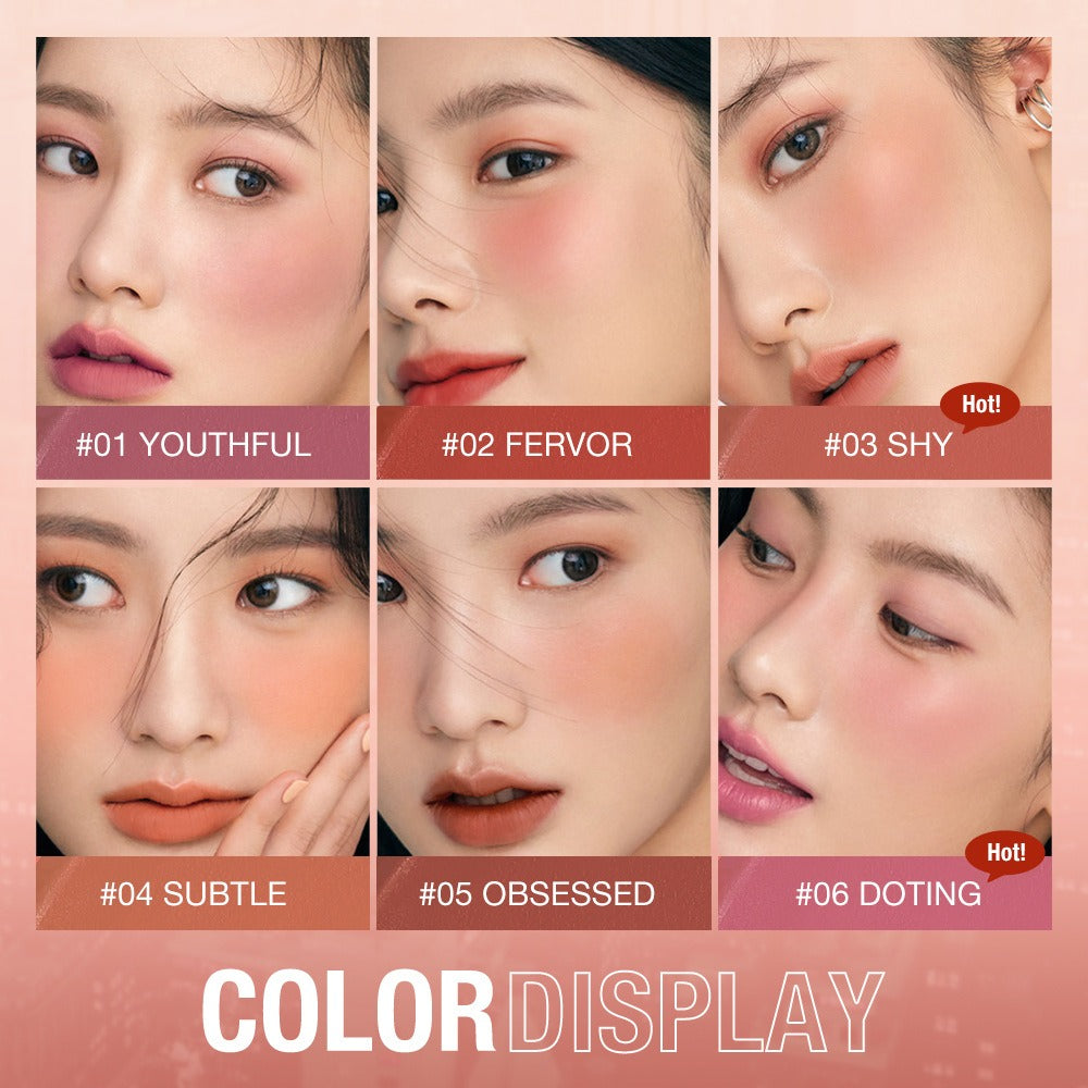 Vigorous and smooth powder blusher cream can improve the appearance and highlight the natural nude makeup powder blusher stick makeup SC049 - Mammalook