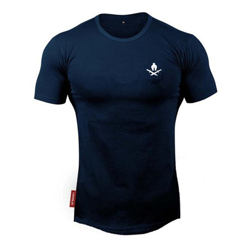 New brand Clothing fitness Running t shirt men O-neck t-shirt cotton bodybuilding Sport shirts tops gym men t shirt - Mammalook