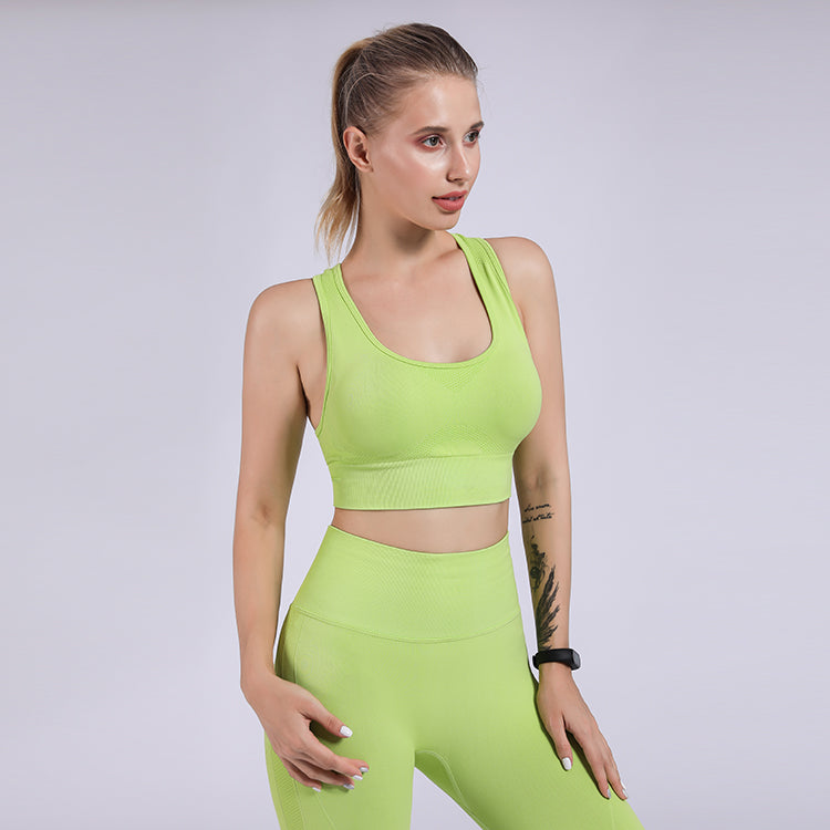Yoga Clothing Suits Women's Seamless Sports Bra Hip Lifting Fitness Pants Hip Bottom Pants Leggings Yoga Clothing - Mammalook