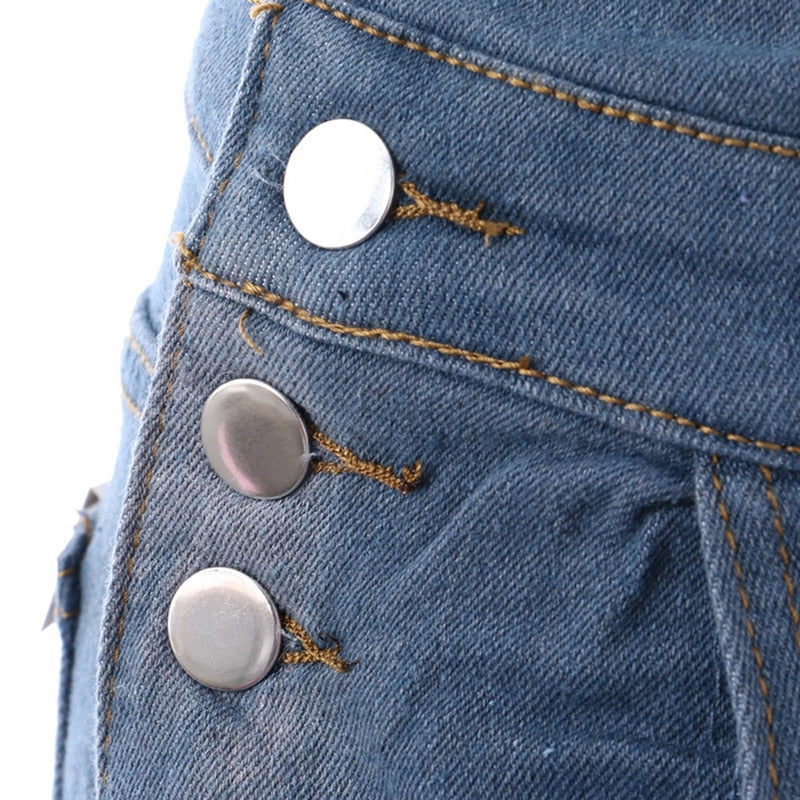 Women Overalls Cool Denim Jumpsuit Ripped Holes Casual Jeans Sleeveless Jumpsuits - Mammalook