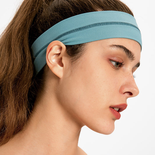 New Sports Hair Band Solid Yoga Headband Moisture Absorbing and Sweatwicking Elastic Fitness Hair Band - Mammalook