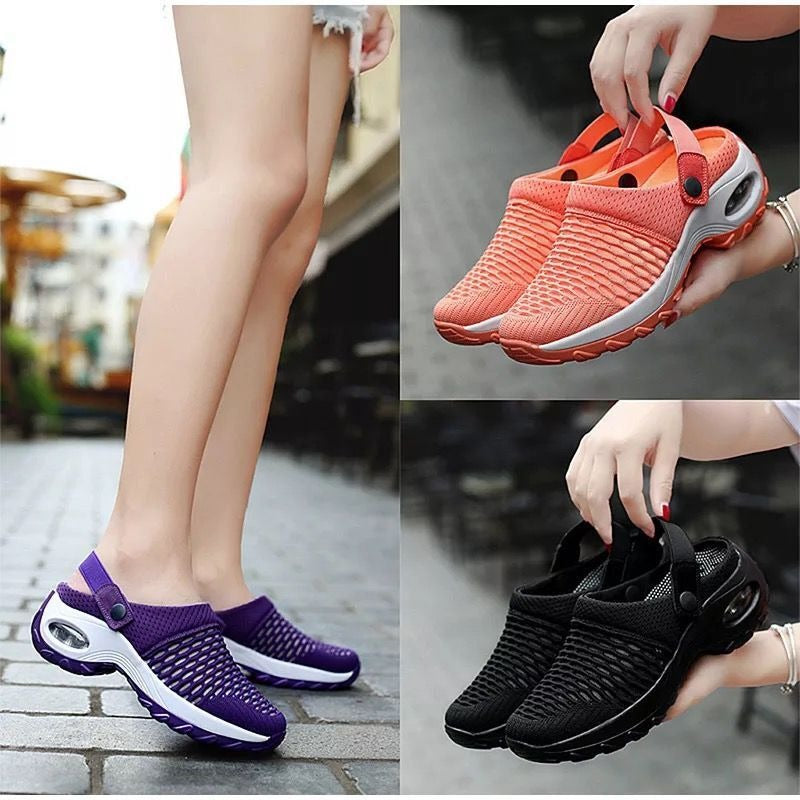 Women's summer Korean mesh mesh slip-on sandals wear on both sides - Mammalook