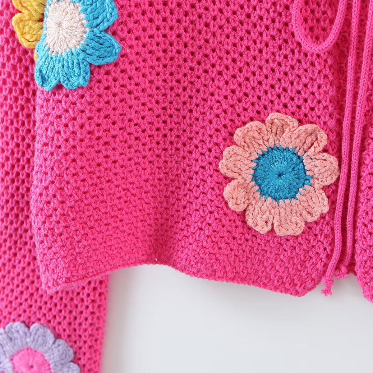 Autumn New Fashion Flower Lace Knitted Cardigan Sweater Women - Mammalook