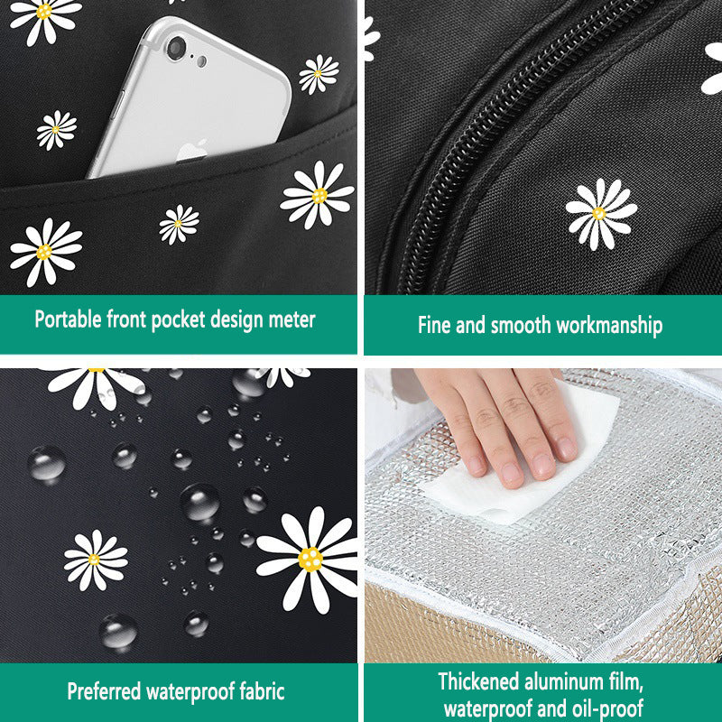 Daisy Office Workers Portable Bag, Student Lunch Box Bag, Lunch Bag, Thermal Insulation Bag, Cold Insulation Bag - Mammalook