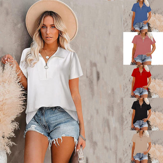 Women's Thread Zipper Loose Shirt