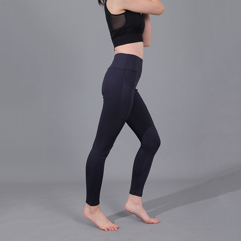 European and American High Waisted, Hip Lifting, Slimming, Fitness, Side Pockets, Sports Bottoming, Yoga Pants For Women - Mammalook