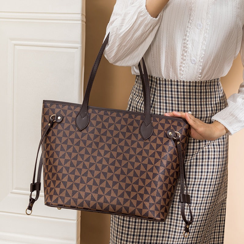 Tote Bag Windmill Pattern Handheld Shoulder Bag Large Capacity Two Piece Set Mother's Bag - Mammalook