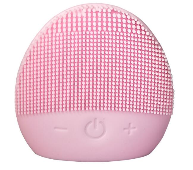 USB Facial Cleansing Brush Sonic Vibration Mini Face Cleaner Silicone Deep Pore Cleaning Electric Waterproof Massage - Mammalook