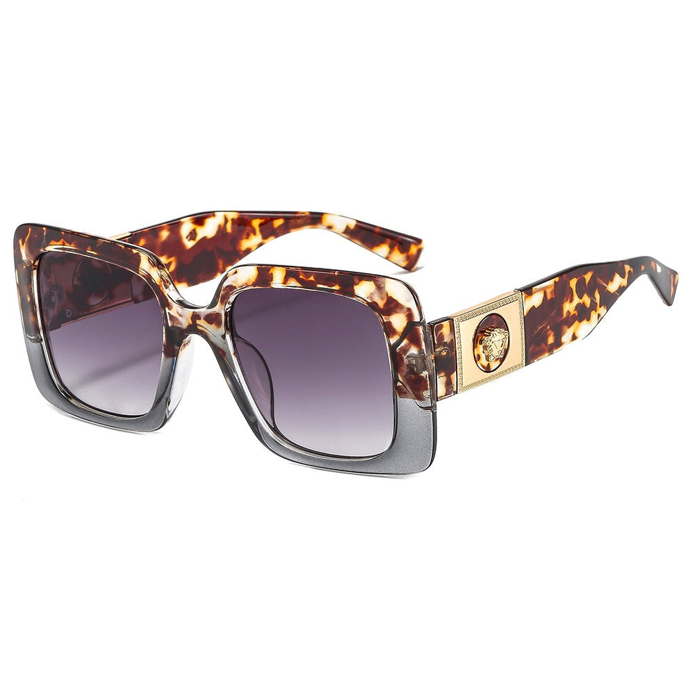 Fashionable and trendy sunglasses, internet celebrity, outdoor live streaming, sunglasses, floral box, two color glasses - Mammalook