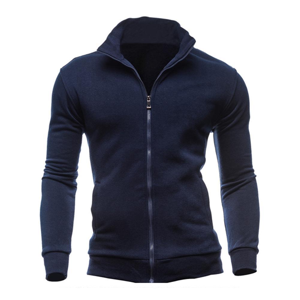 Turtleneck Full Zip Cardigan Mens Coat Sweater Men Fashion - Mammalook