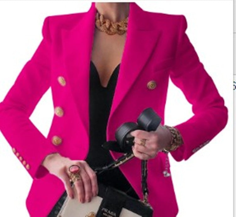 Solid Color Fashion Casual Suit Short Coat for Women - Mammalook