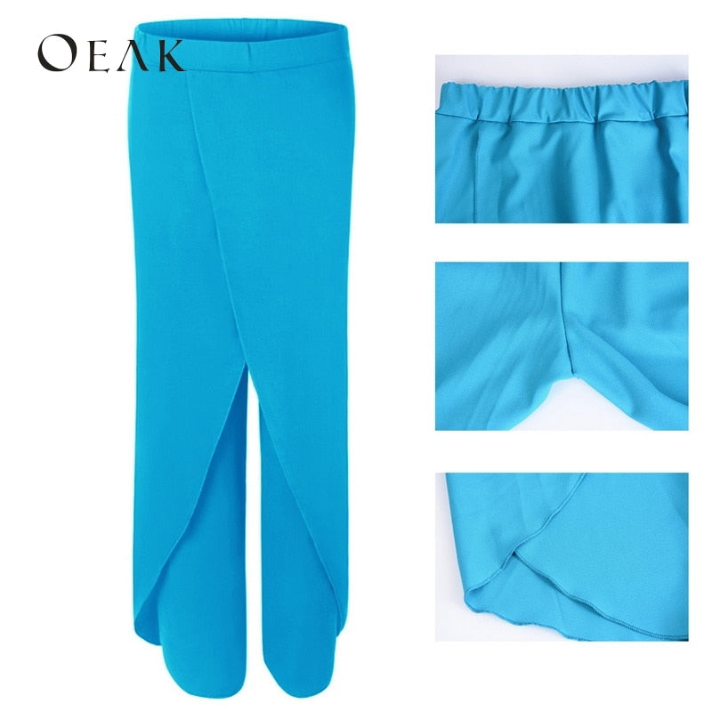 Split Casual Loose Wide-Leg Pants for Women - Mammalook